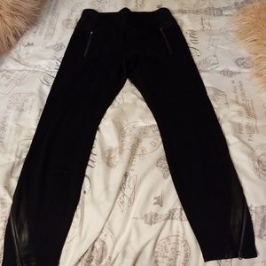 Althleta, leather trim yoga pants.